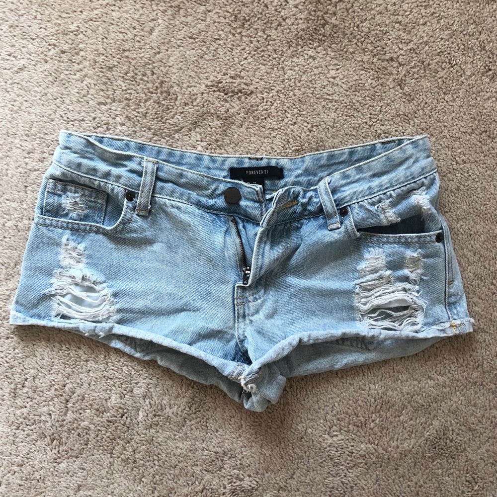 Forever 21 distressed denim shorts